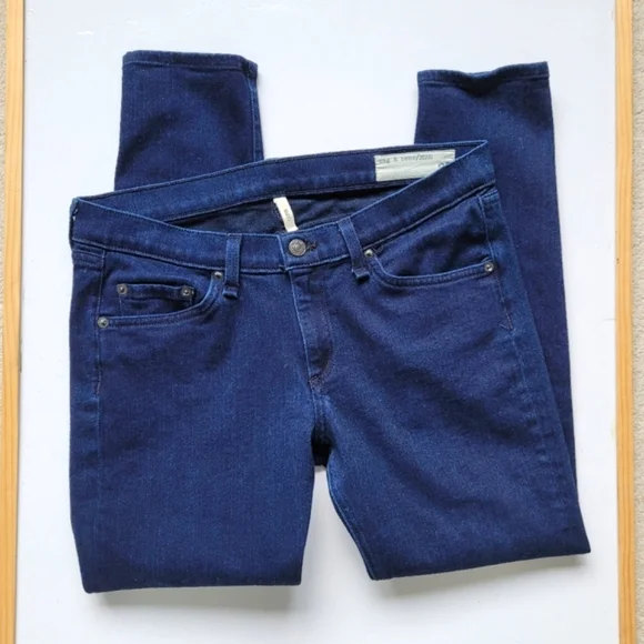 rag & bone Capri Jeans in Indigo - Picture 7 of 8